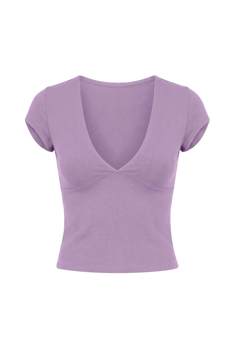 Sleek Plunge T-Shirt