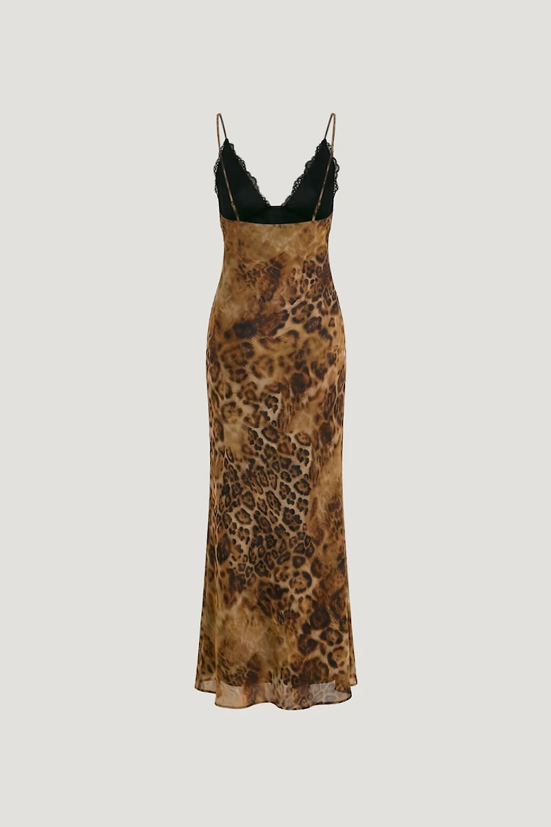Lace Trim Maxi Dress
