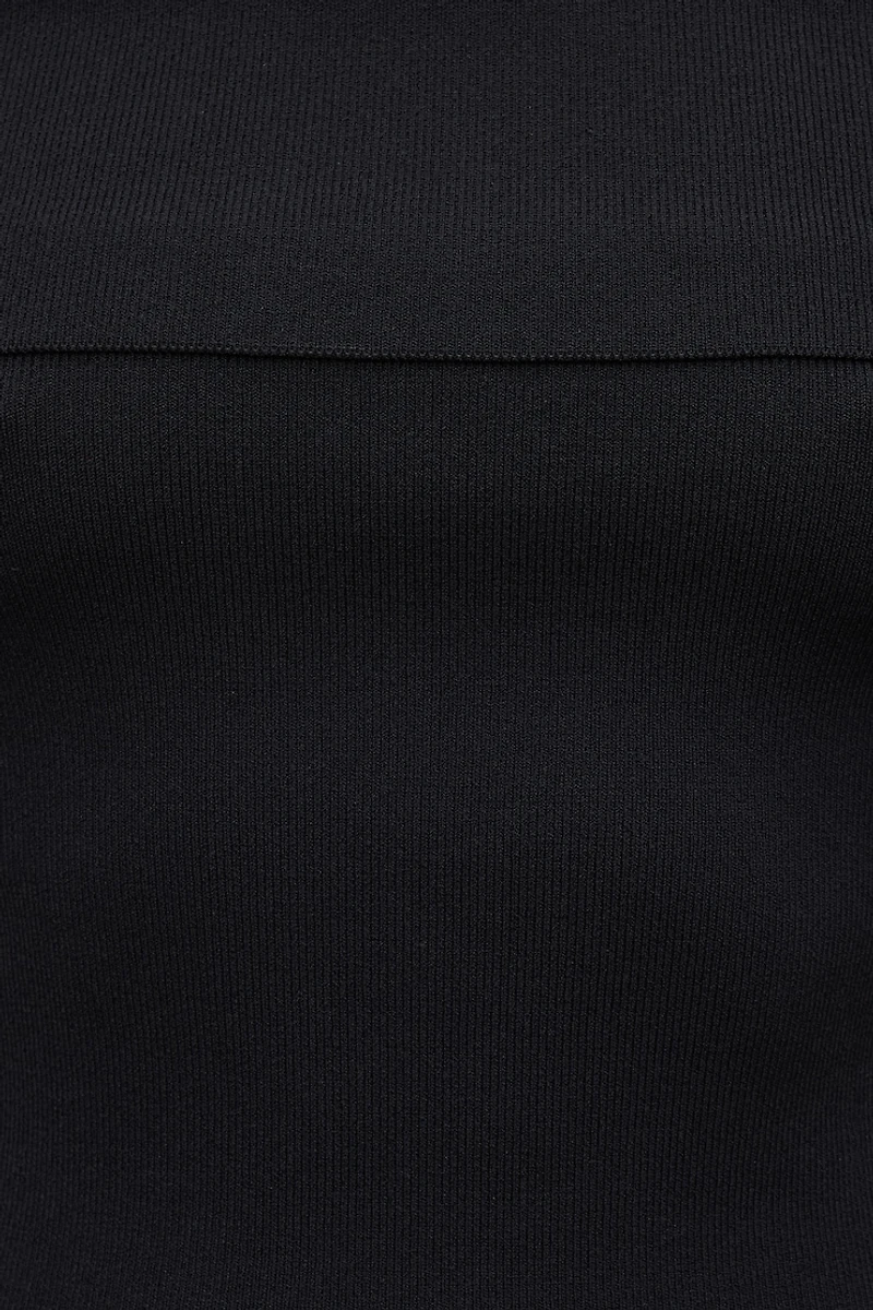 Foldover Off Shoulder Sweater