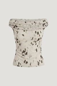 Off Shoulder Mesh Top