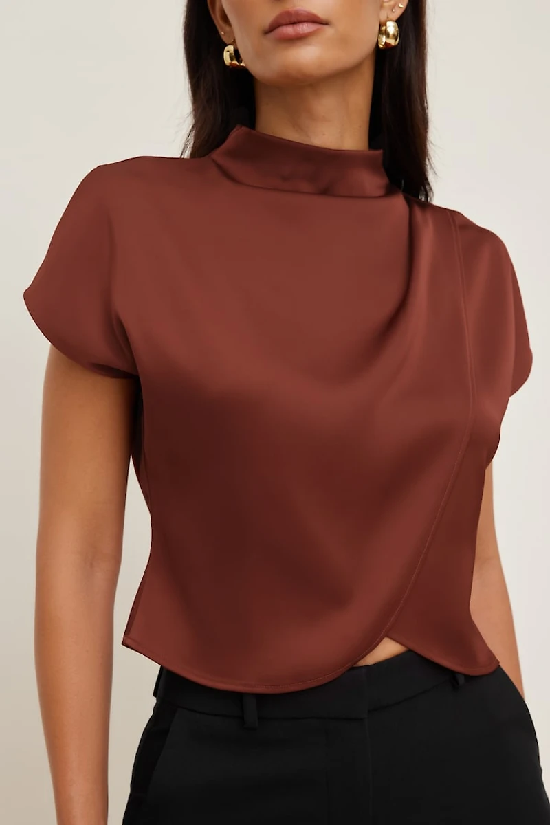 Ella Layered Satin Blouse