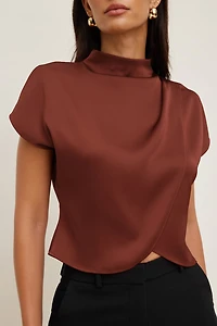 Ella Layered Satin Blouse