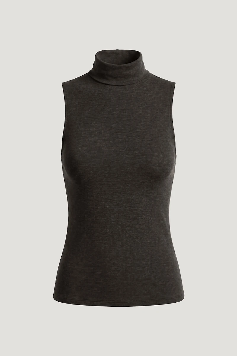 Sleeveless Turtleneck Top