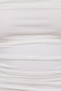 Camisole froncée en maille à col bateau