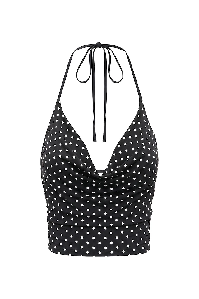 Cowl Neck Halter Top