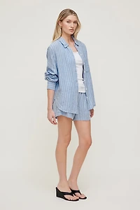 Short en lin à enfiler