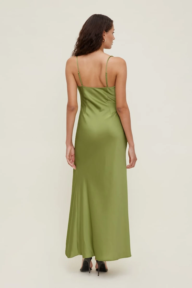 Lucia Satin Maxi Slip Dress