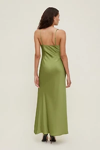 Lucia Satin Maxi Slip Dress