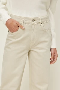 Jean Heidi à taille haute et jambe large