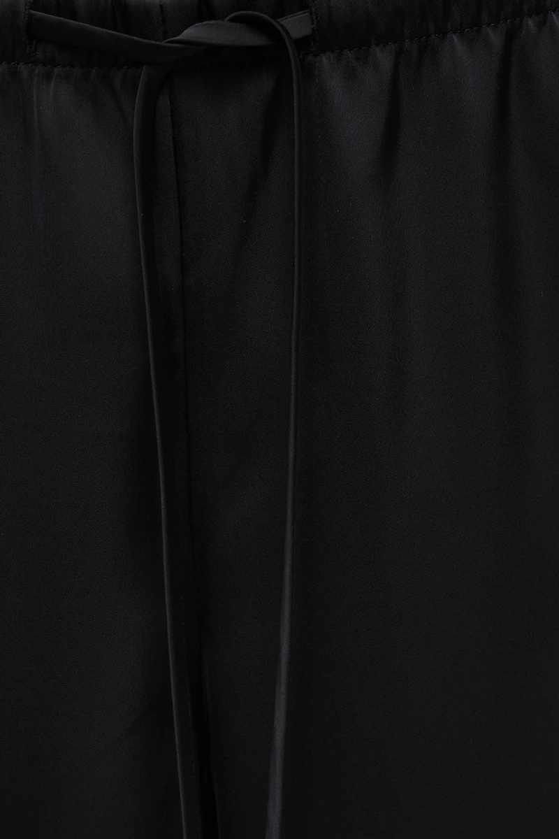 Pantalon en satin à jambe large Leo