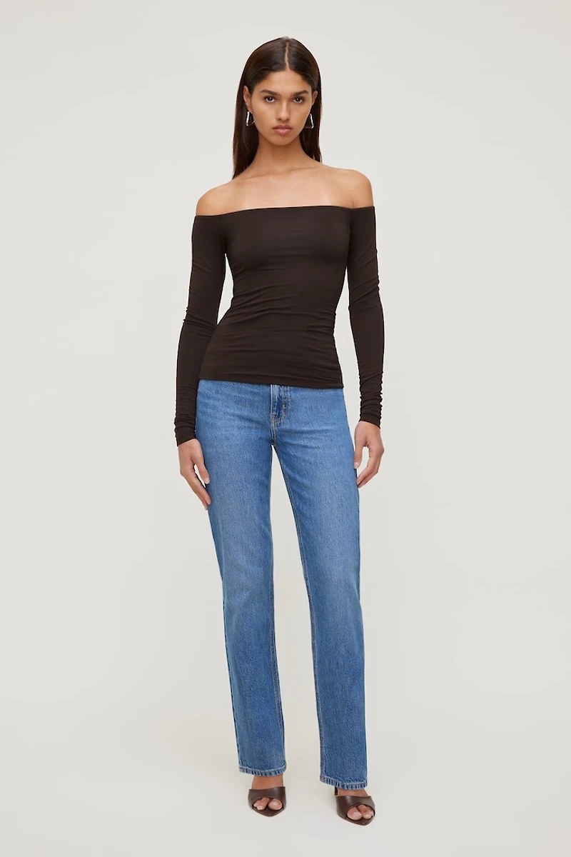Off Shoulder Long Sleeve Top