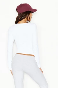 Sleek Plunge Longsleeve Top