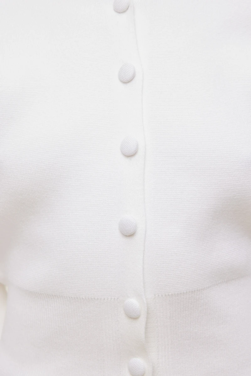 Cardigan à manches bouffantes