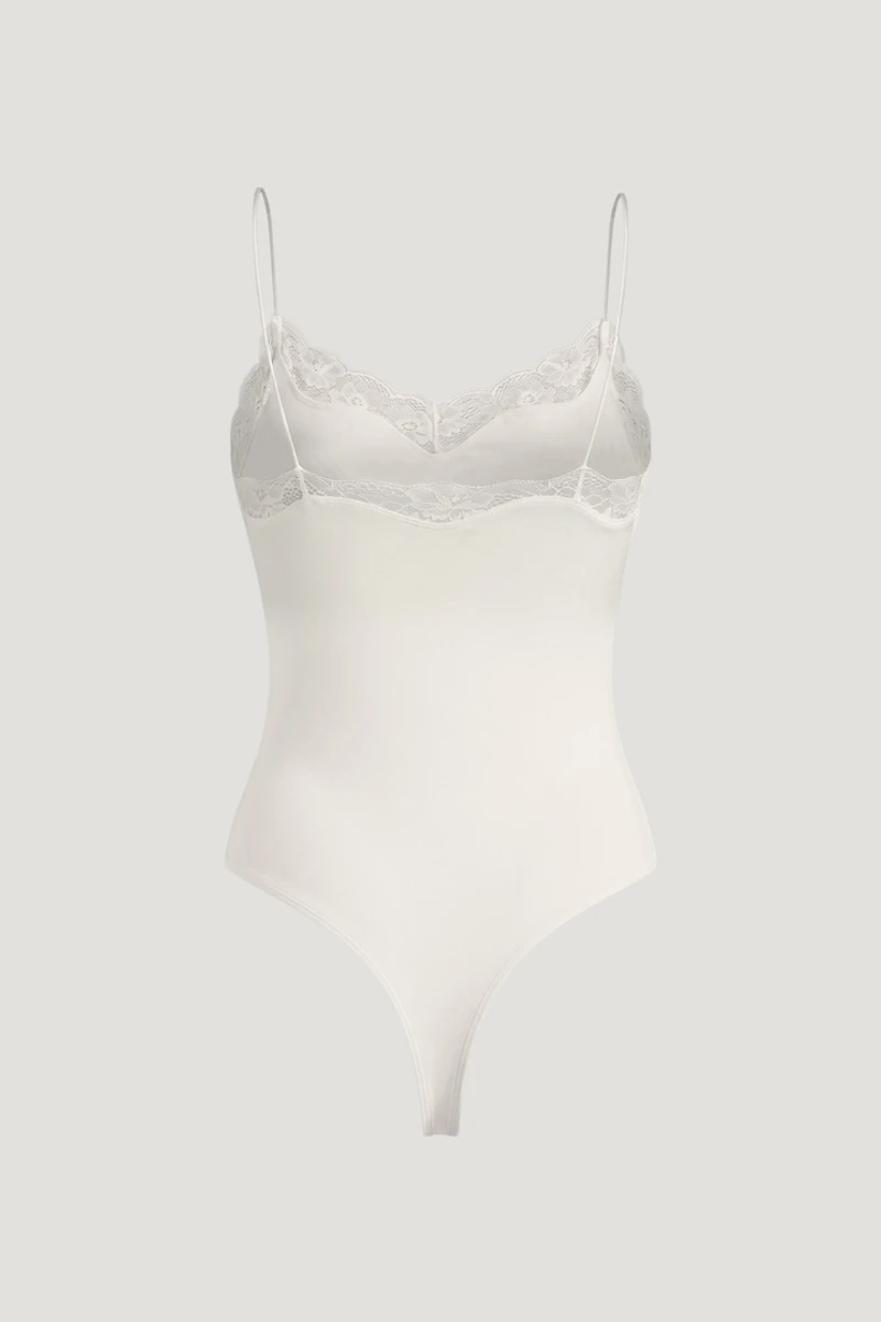 Sculpt Lace Trim Bodysuit