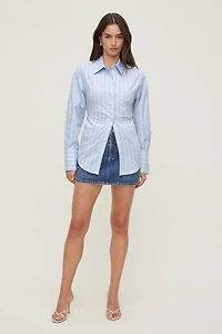 Poplin Cinch Back Shirt