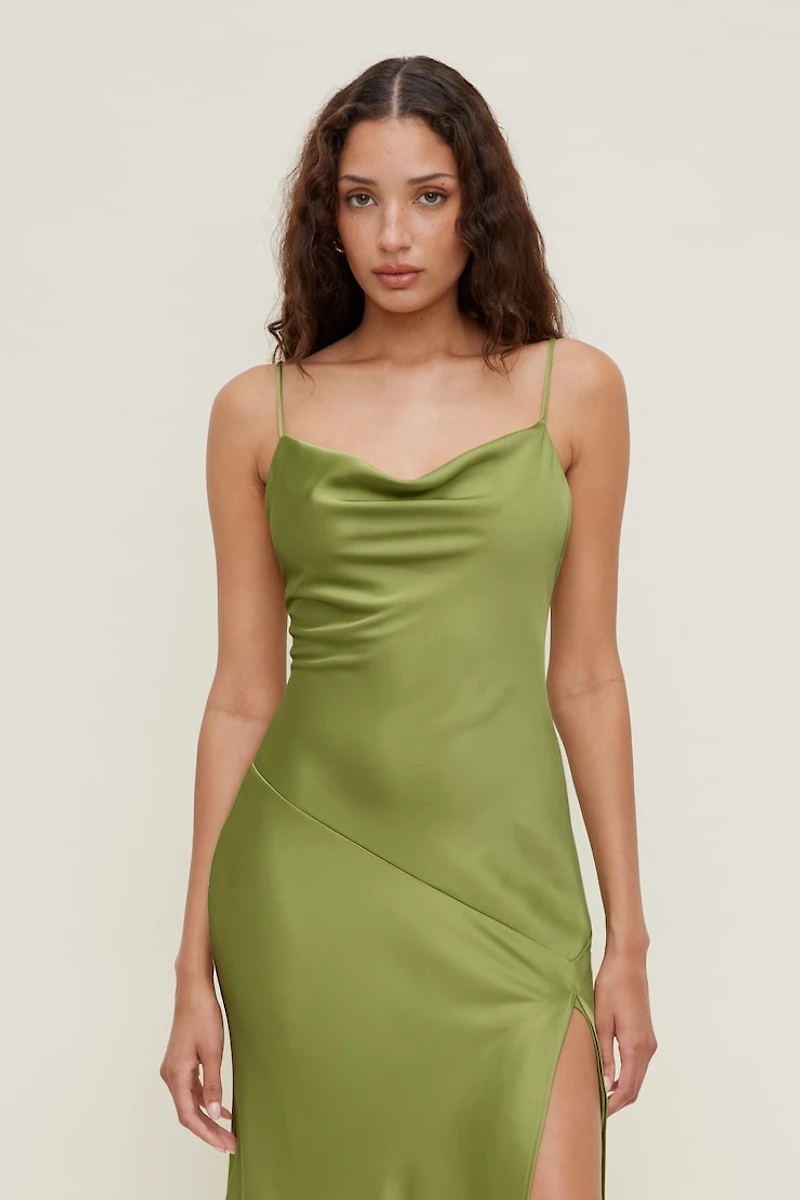 Lucia Satin Maxi Slip Dress