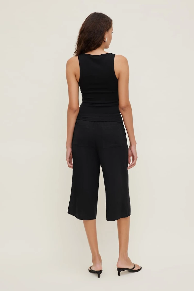 Leo Linen Capri Pants