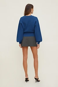 Cinched V Neck Sweater