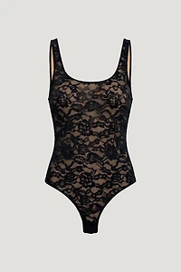 Scoop Neck Lace Bodysuit
