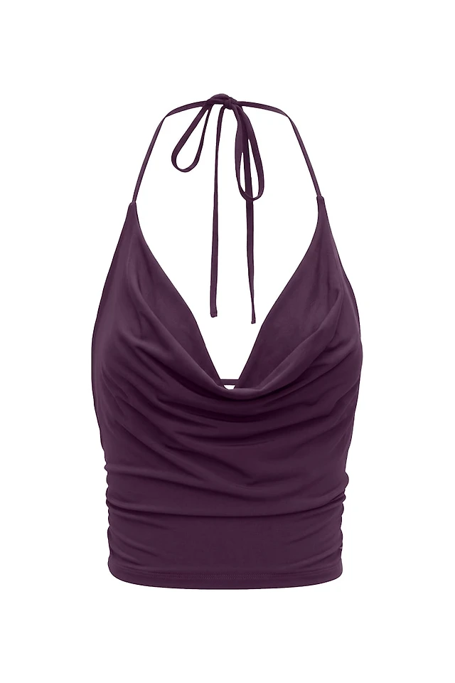 Cowl Neck Halter Top