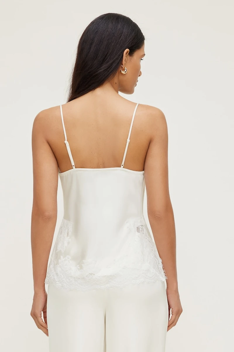 Camisole Madi en satin et dentelle