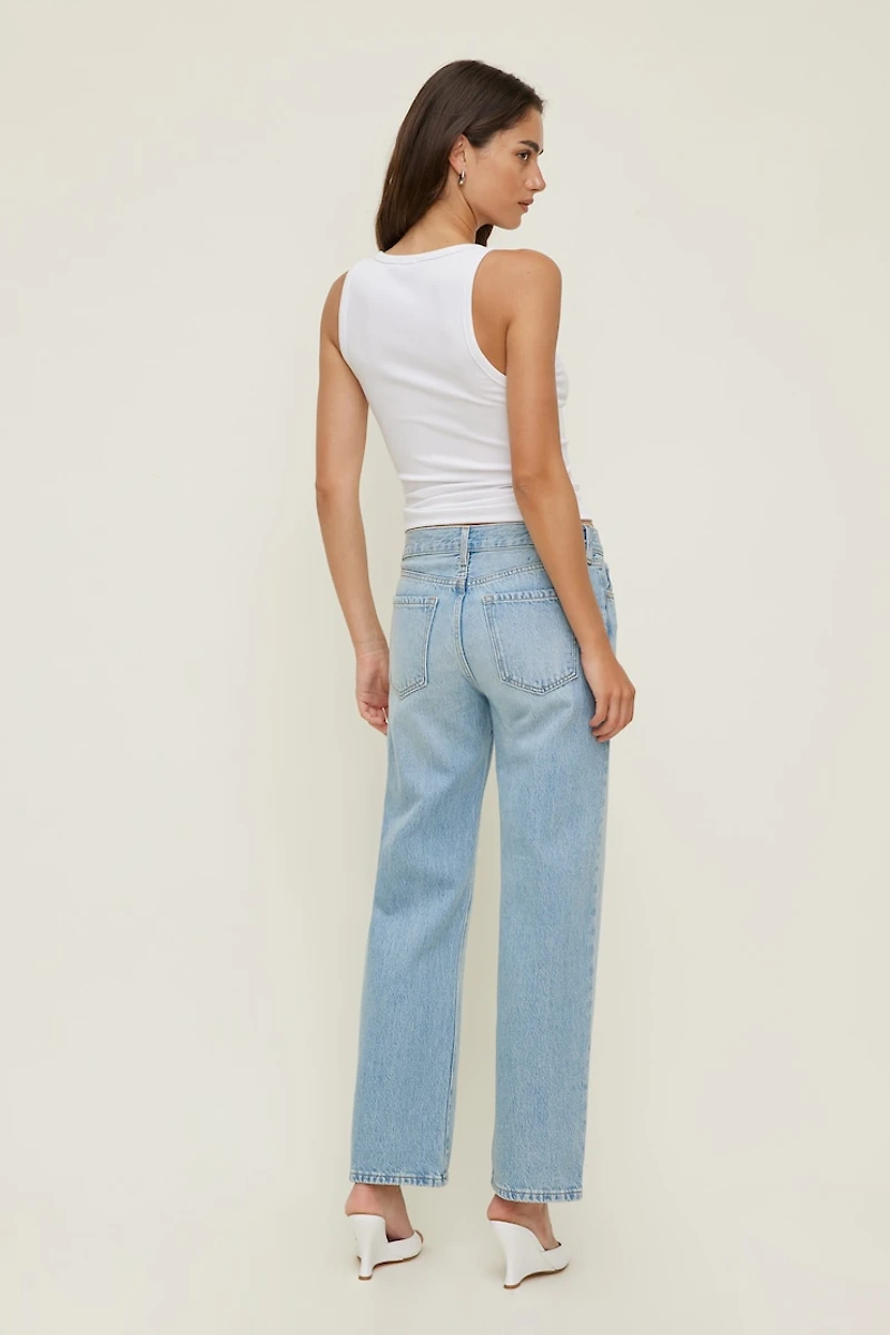 Low Rise Relaxed Straight Leg Jeans