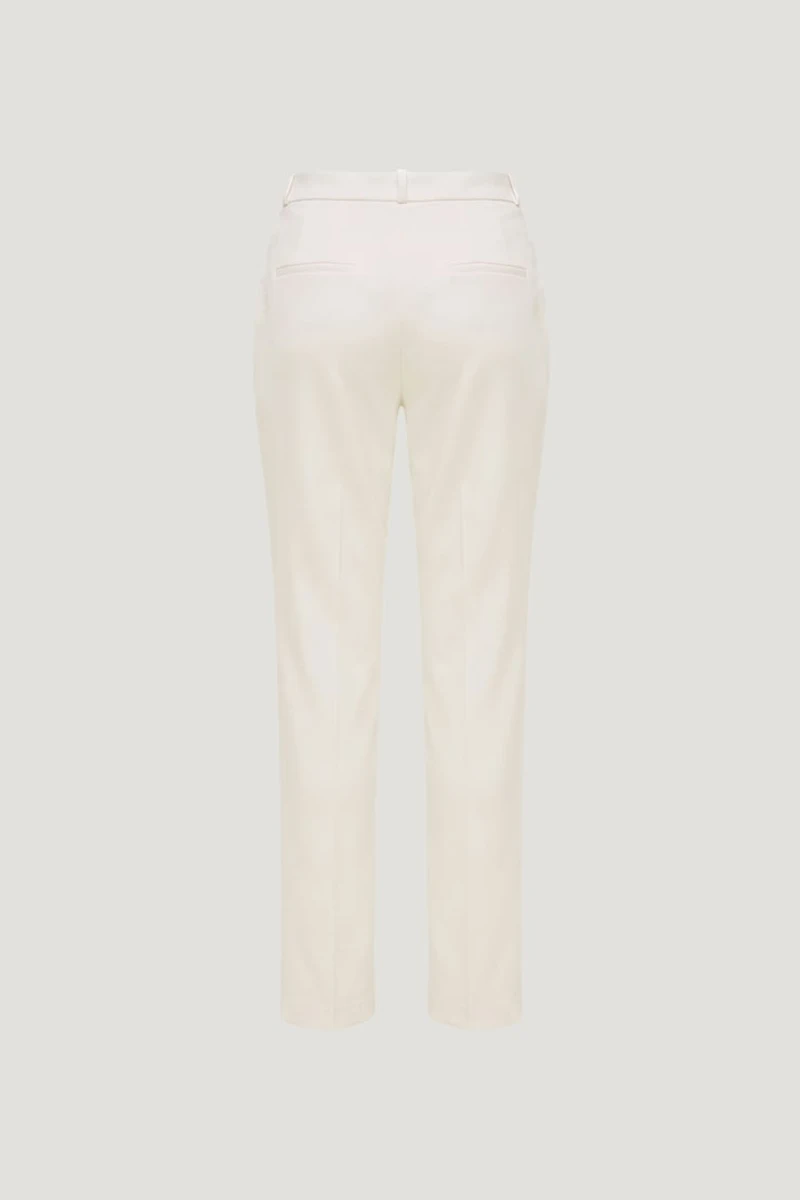 Pantalon ajusté à jambe droite taille haute