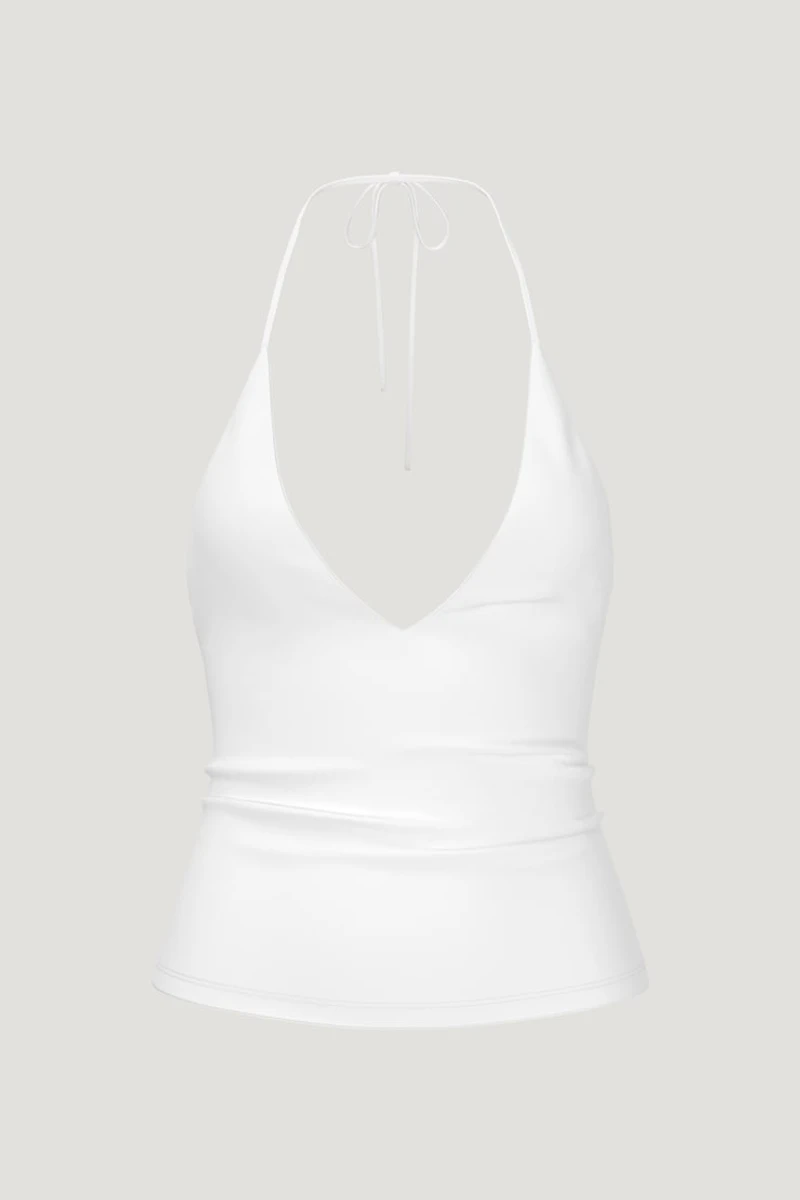 Sculpt Plunge Halter Top