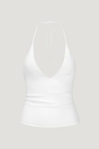 Sculpt Plunge Halter Top