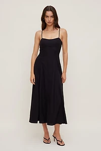 Belle Linen Midi Dress
