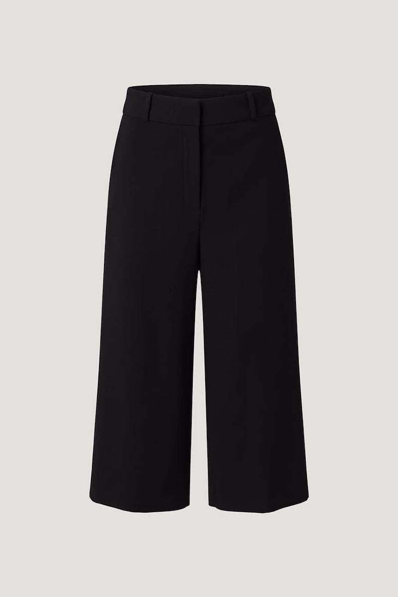 Jupe-culotte taille haute en crêpe