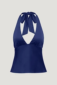Vea Satin Halter Top