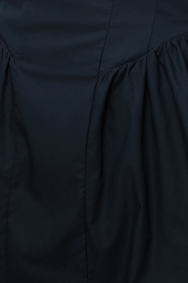 Flared Poplin Mini Dress