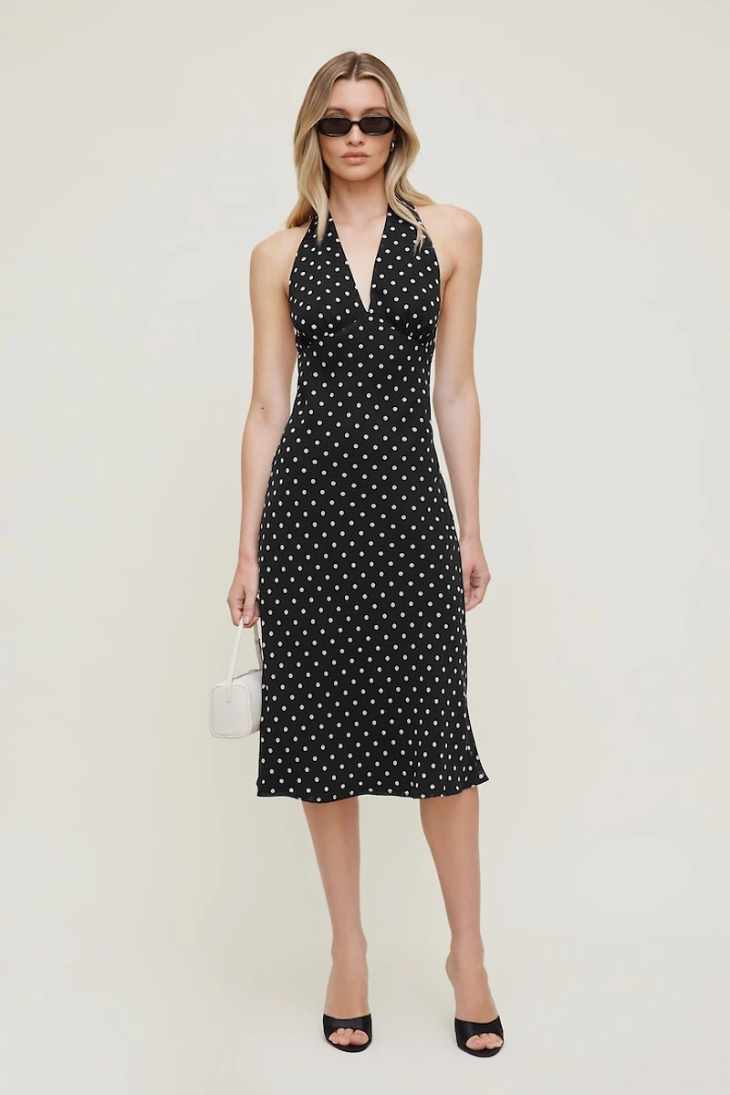 Elena Halter Midi Dress
