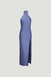Satin Halter Maxi Dress