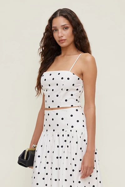 Cropped Poplin Tank Top