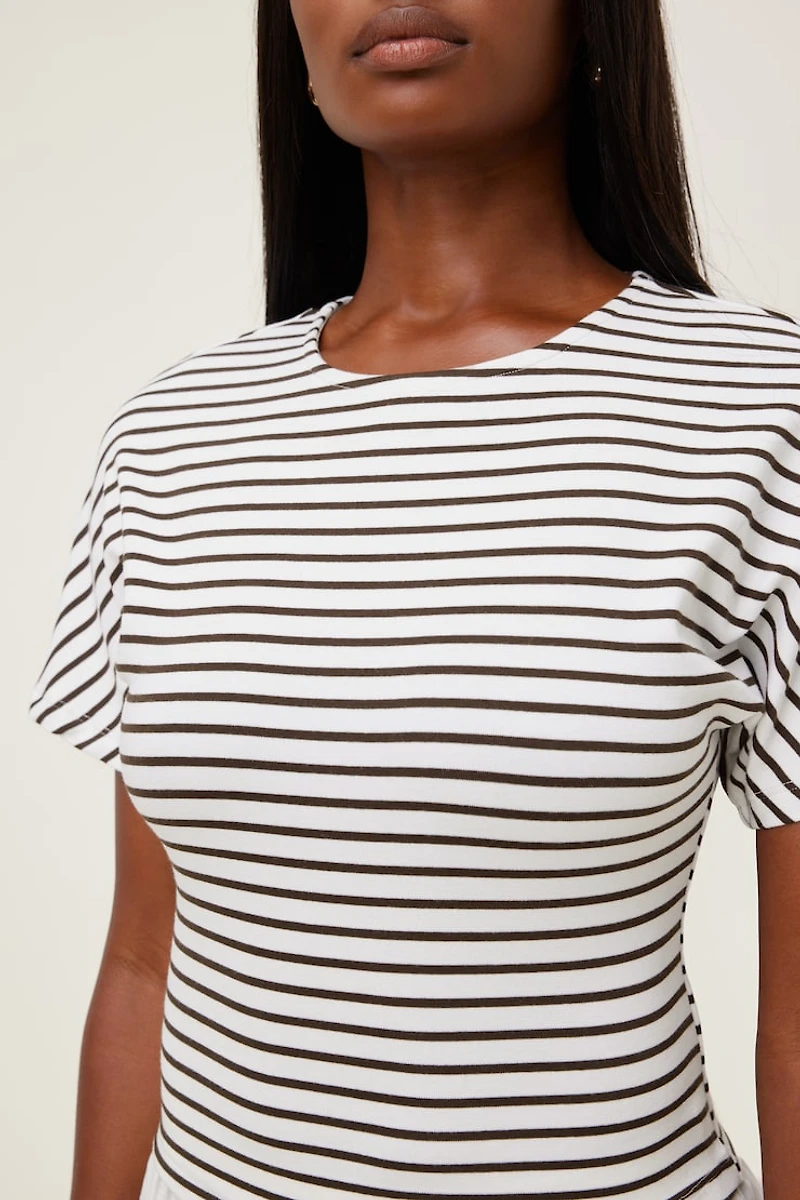 Andrea Striped Cotton T Shirt