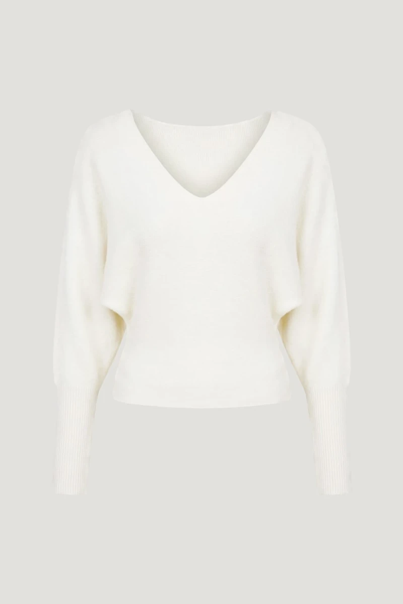 Cinched V Neck Sweater