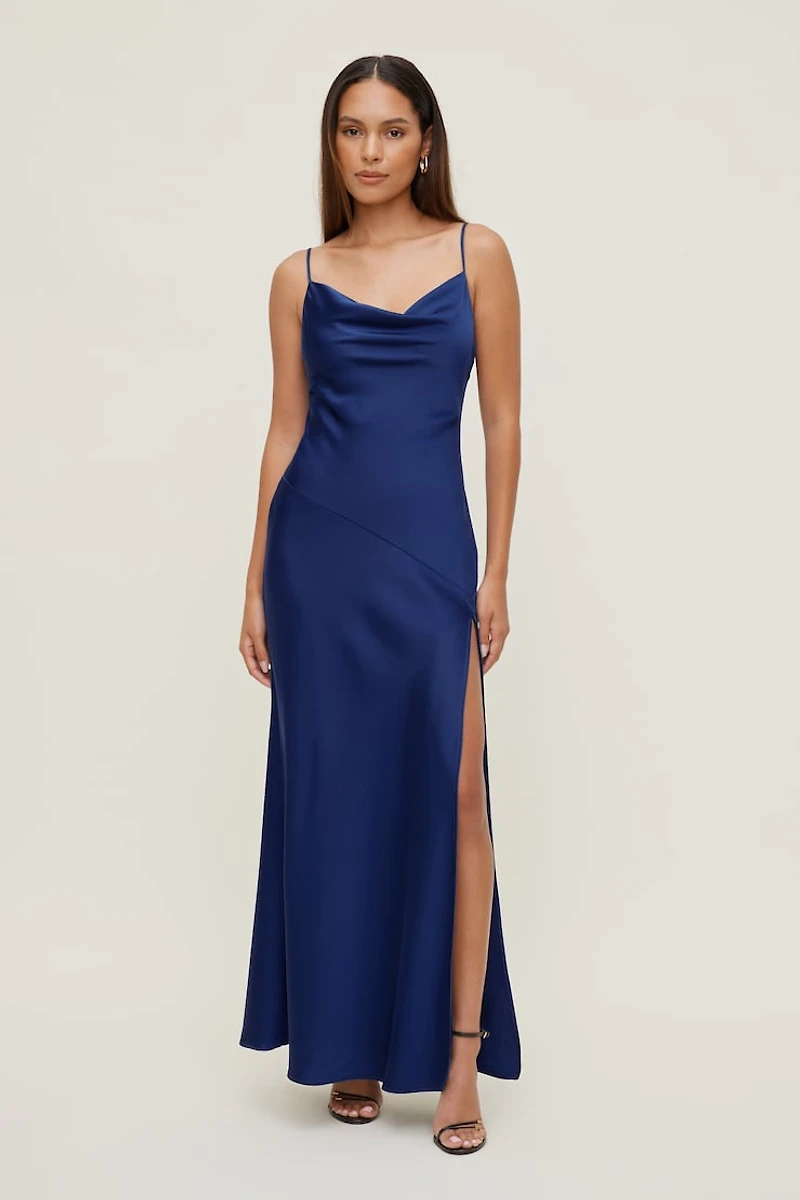 Lucia Satin Maxi Slip Dress