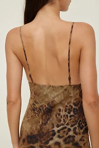 Robe maxi à bordure en dentelle