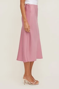 Delila Satin Midi Skirt
