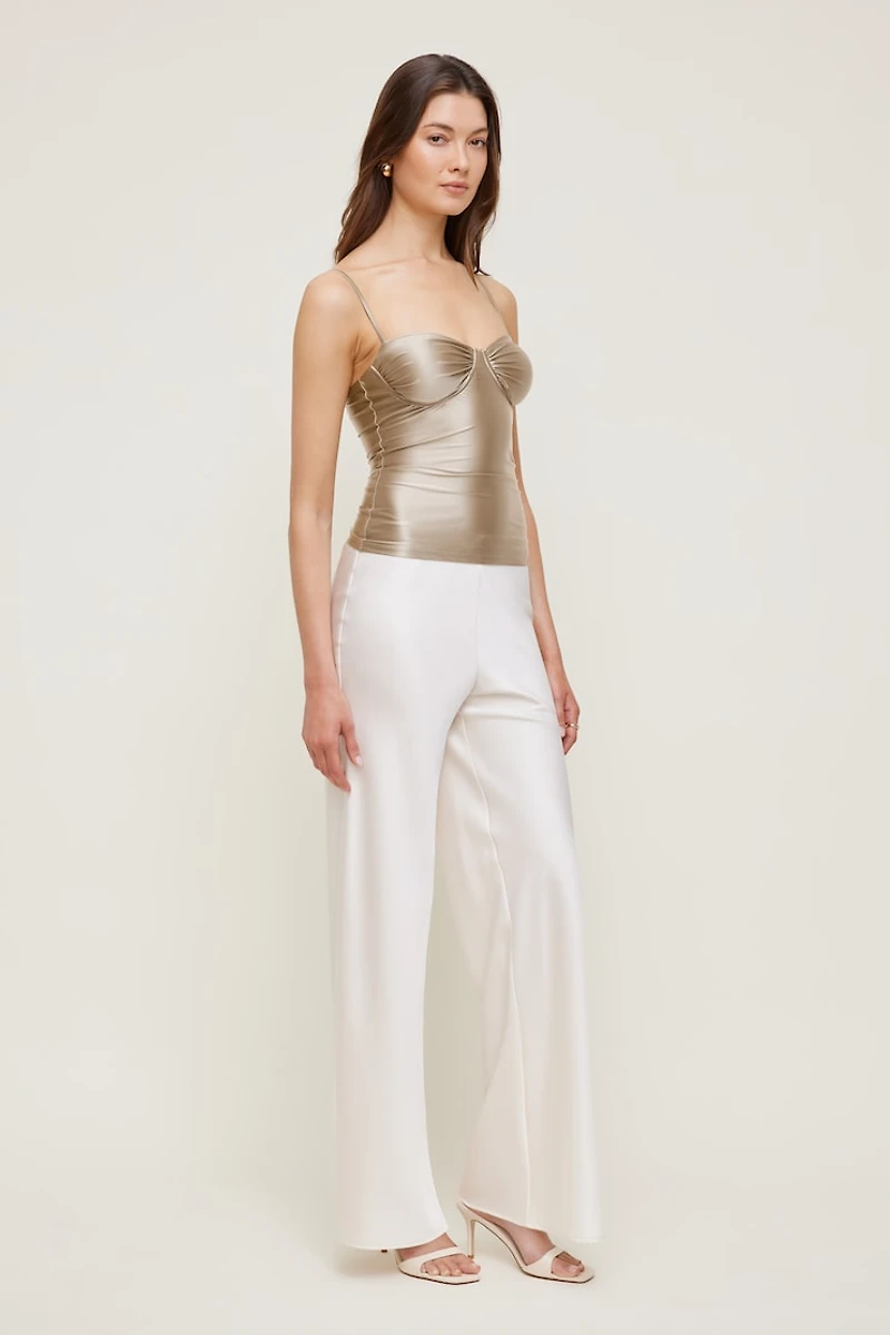 Monet Stretch Satin Top