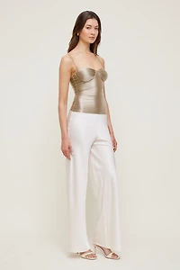 Monet Stretch Satin Top