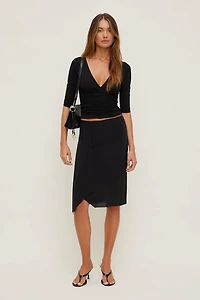 Morgan Plunge 3/4 Sleeve Top