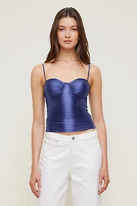 Monet Stretch Satin Top