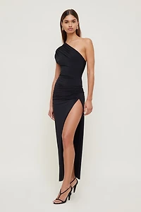 Robe maxi sculptante à fente