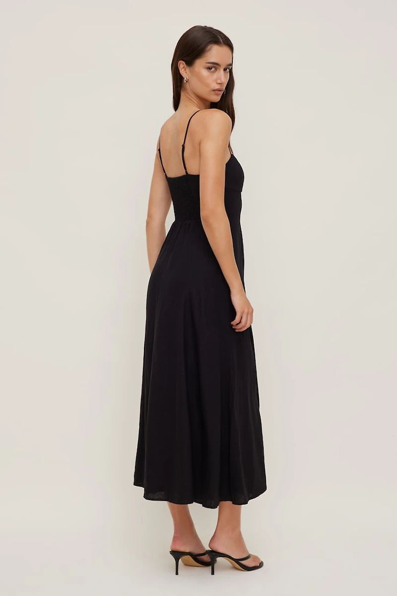 Belle Linen Midi Dress