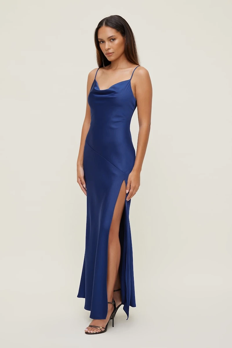 Lucia Satin Maxi Slip Dress