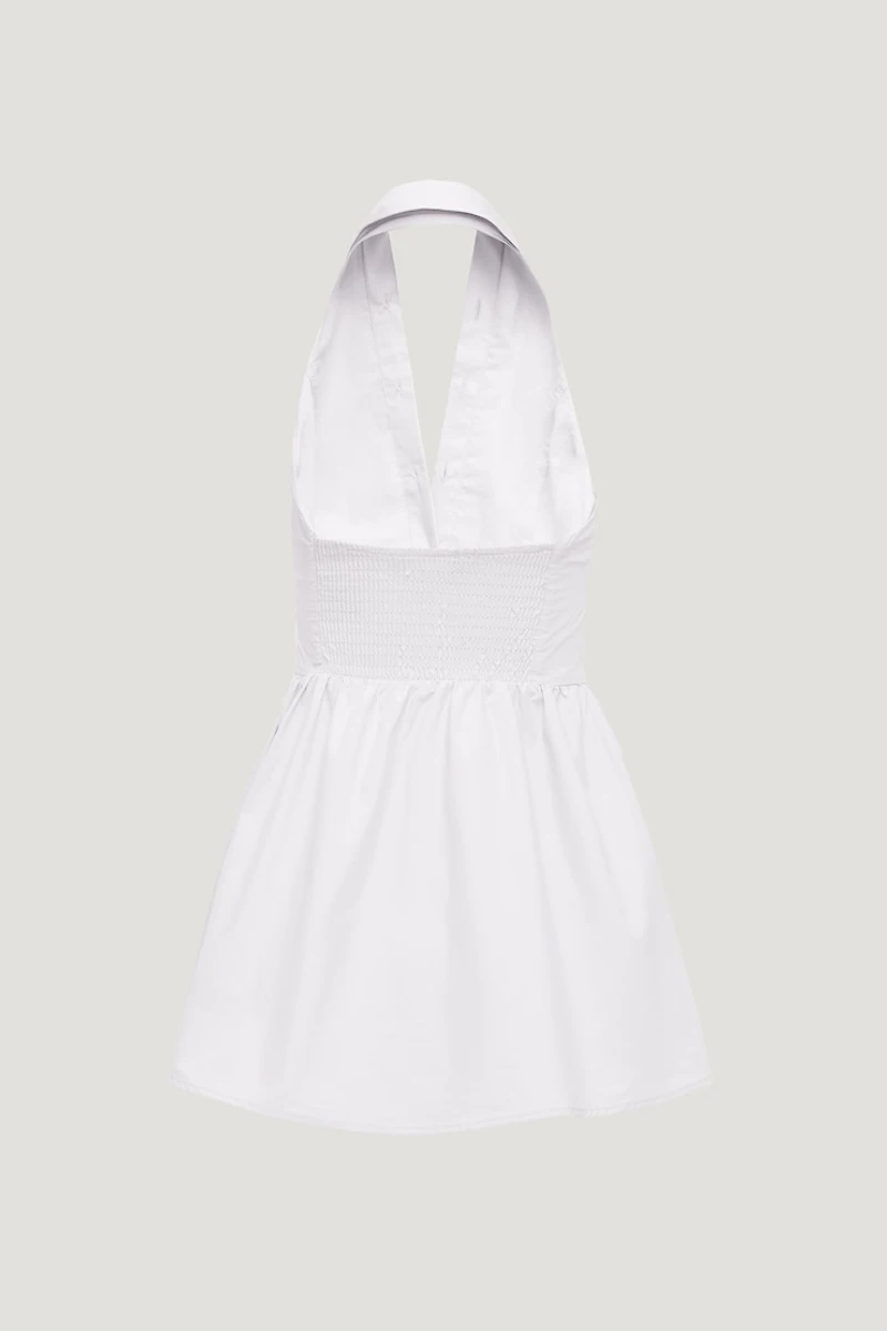 Poplin Halter Mini Dress
