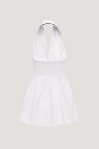 Poplin Halter Mini Dress